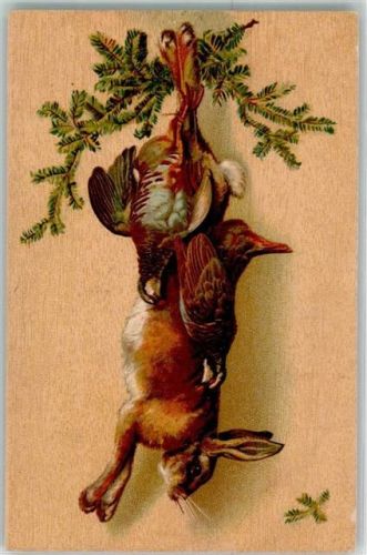 erlegter Hase Huhn Trophae Verlag Wezel und Naumann Nr.385