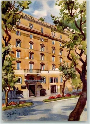 Roma Hotel Alexandra sign.