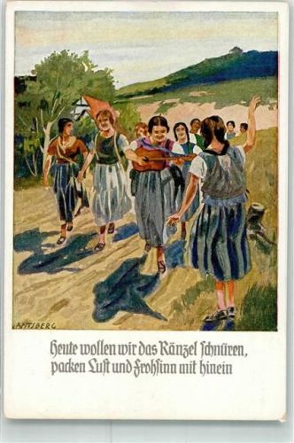 sign.Amtsberg Verband Deutscher Jugendherbergen Nr.41 Heute wollen wir das Ränzel schnüren