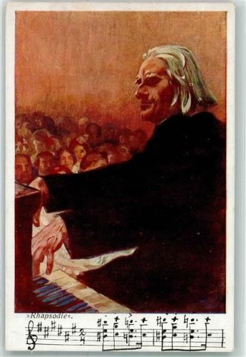 sign.O.Friedrich KLavier Noten Rhapsodie Wiener Kunst Nr.909-4