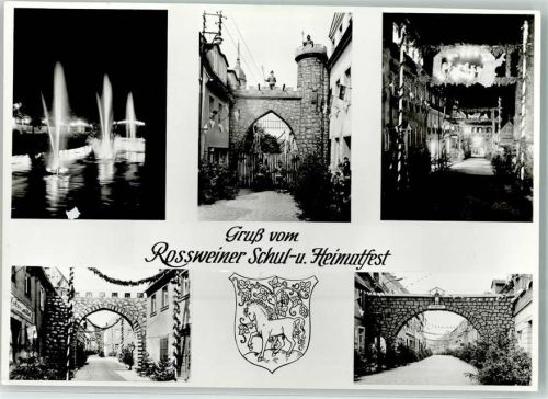 Roßwein Schul- und Heimatsfest Wasserspiele Zt. Nachtaufnahmen