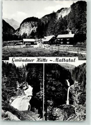 Brandstatt Gmünder Hütte Maltatal Wasserfall Hüttenstempel