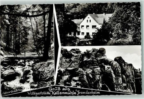 Detmold Waldgaststätte Kattenmühle Gruss Silberbachtal Gasthaus Velmerstot