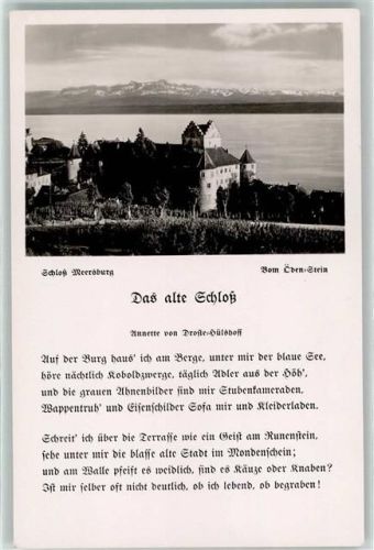 Meersburg Schloß Meersburg Gedicht Das alte Schloß Droste-Hülshof