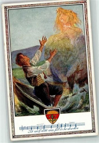 sign.KG Liederkarte Deutscher Schulverein Nr.373 Ich weiss nicht was soll es bedeuten