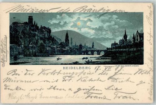 Heidelberg 1899 Mondschein