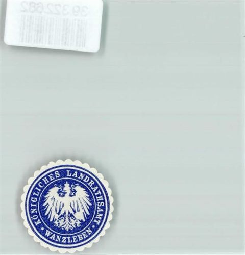 Wanzleben Königliches Landrathsamt Adler Blau Weiß