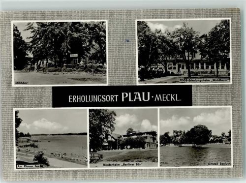 Plau Strand Plauer See Milchbar Erholungsheim Waldheim Kinderheim Berliner Bär