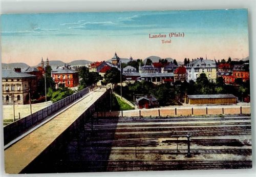 Landau 1919 Bahnhofsgelände Gleisanlage