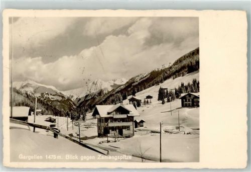 Gargellen Winter Blick gegen Zamangspitze