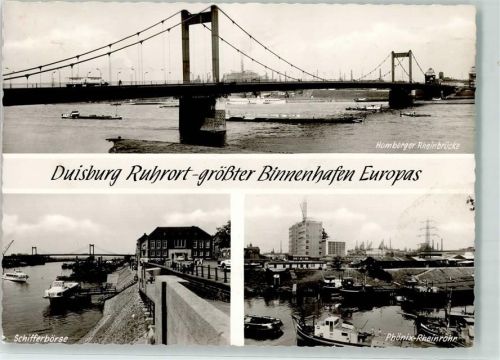 Ruhrort Homberger Rheinbrücke Schifferbörse Phönix-Rheinrohr