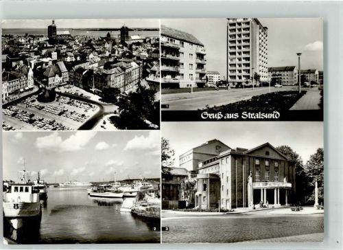 Stralsund Neubauviertel Knieper Nord Hochhaus Hafen Theater
