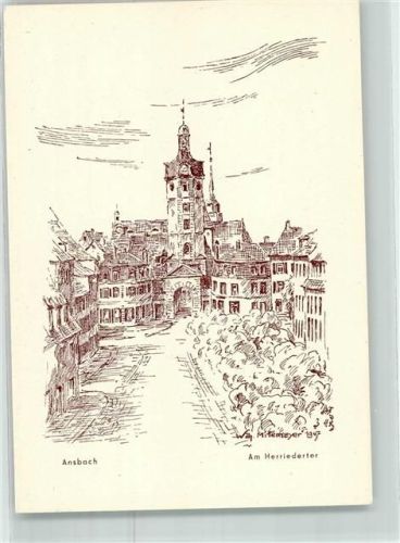 Ansbach Am Herriedertor sign. Willy Mittemeyer