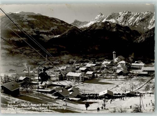 Schruns Hochjochbahn Vandanser Steinwand Vorarlberg Kirche Schnee Winter Ski Sport