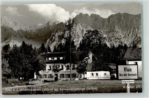 Klais Ortsschild Zollgrenzbezirk Gasthaus Post Karwendelgebirge