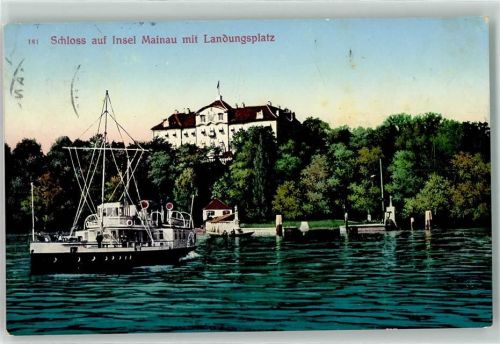 Insel Mainau 1913 Schloß Landungsplatz Dampfer Landungsplatz