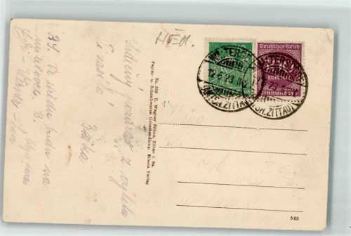 Waltersdorf 1923 Mischfrankatur Inflationsporto140 Mark