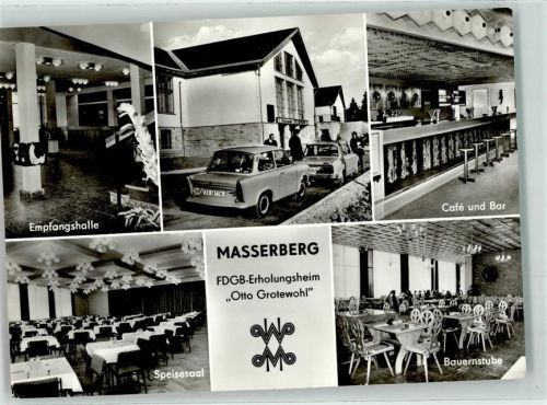 Masserberg FDGB Erholungsheim Otto Grotewohl Speisesaal Bauernstube Trabi