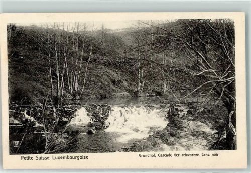 Echternach Petit Suisse Luxembourgeoise Grundhof Cascade der schwarzen Ernz noir