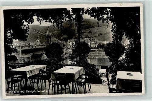 Bernkastel-Kues Hotel zu den drei Königen Terrasse Brücke Turm