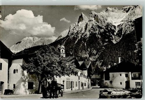 Mittenwald mit Pferdefuhrwerk