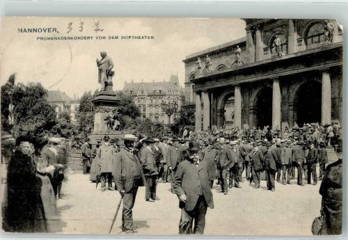 Hannover 1906 Promenadenkonzert vor dem Hoftheater Heinrich August Marschner Denkmal