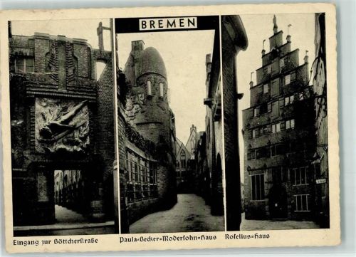 Bremen Eingang zur Böttcherstraße Paula Becker Moderfohnhaus Rofeliushaus
