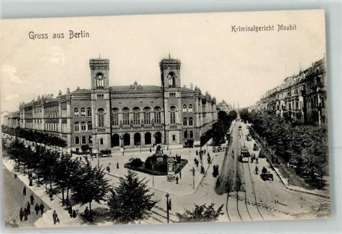 Moabit Kriminalgericht Straßenbahn Litfaßsäule