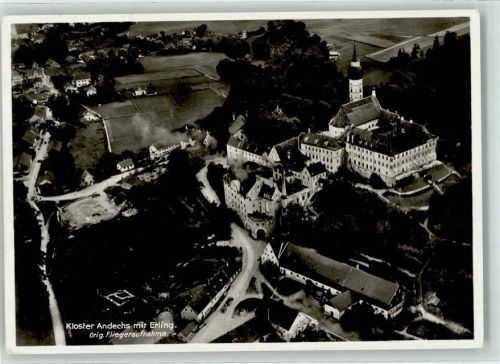 Andechs Fliegeraufnahme Kloster Andechs m. Erling