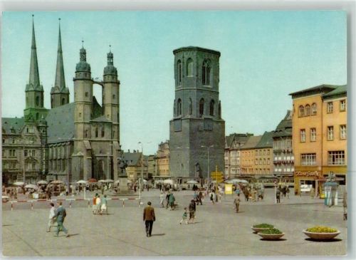Halle Marktplatz Marktkirche Roter Turm Händeldenkmal