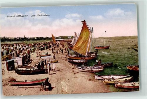 Seebad Ahlbeck Strand Strandleben Fischerboote