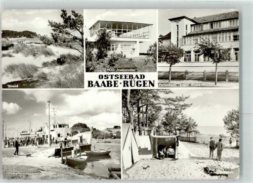 Baabe Ferienheim Edgar Andre Dampferanlegestelle Zeltplatz Strand HOG-Inselparadies