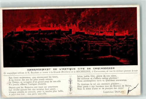 Carcassonne 1904 Chateau Comtal u. Porte de `Aude