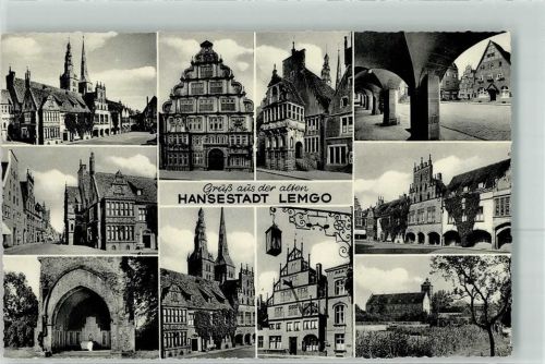 Lemgo mit Marktplatz Ev. Kirche St. Nicolai Rathaus