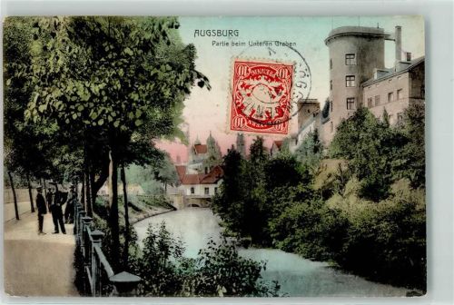 Augsburg 1908 Unterer Graben