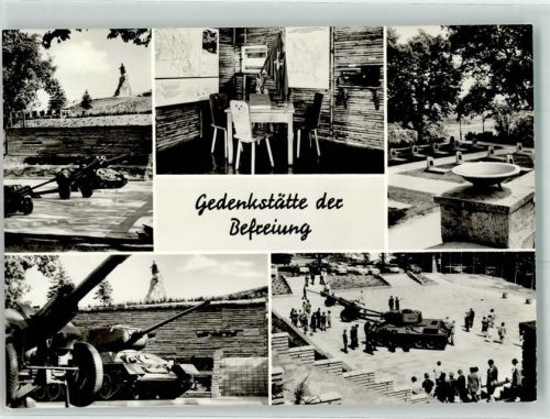 Seelow Gedenkstätte der Befreiung nach sowjetischer Lesart Feldhaubitze Panzer T34