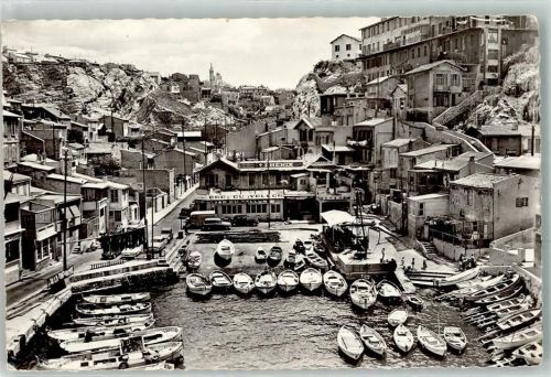 Marseille Le Vallon des Auffes Hafen Boot Ruderboot Auto Phenix Bar du Vallon