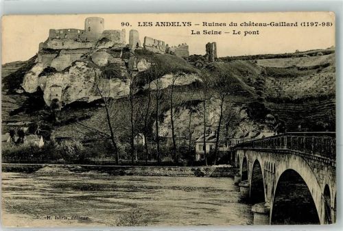 Les Andelys 1914 Ruines du Chateau Gaillard la Seine le Pont