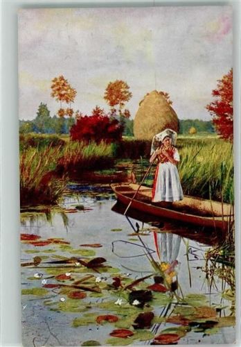 Seerosen Tracht Spreewald Boot Wasserpflanze