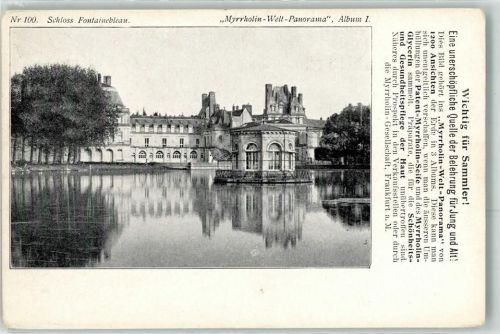 Fontainebleau Schloss Myrrholin Welt Panorama Album Sammler