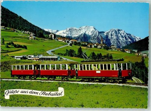 Fulpmes Grüße aus dem Stubaital Stubaitalbahn Freischwimmbad Hallenbad Telfes Nordkette