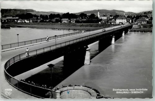 Simbach Staatsgrenze neue Innbrücke Braunau VW Käfer
