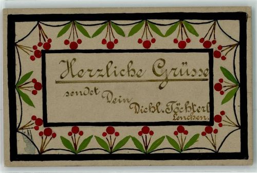 1910 Kirschen Herzliche Grüsse