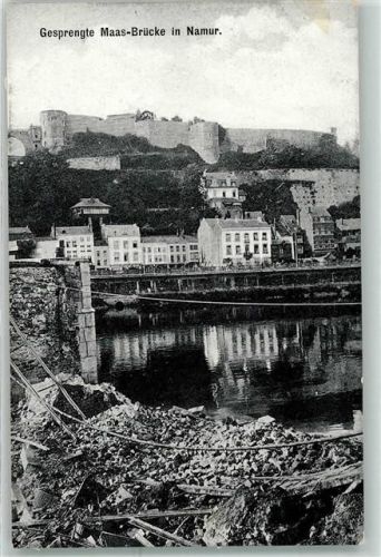 Namur gesprengte Maas Brücke