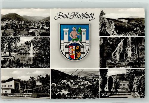 Bad Harzburg Radau-Wasserfall Berbahn-Talstation Kurhaus Kurpark
