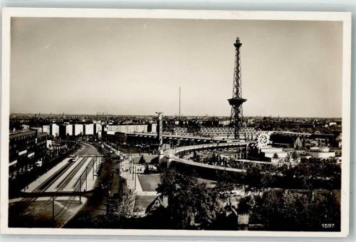 Charlottenburg 1935 Ausstellungsgelände und Funkturm WK II