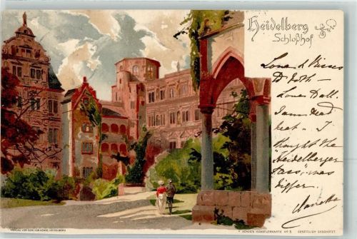 Heidelberg 1899 Schlosshof
