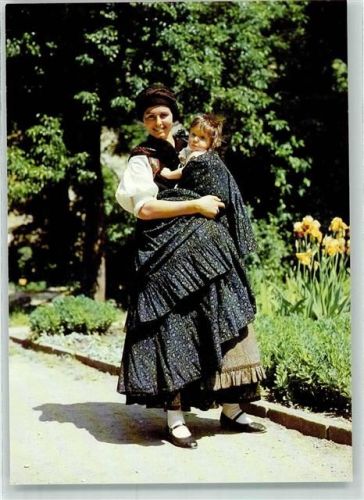 Kindermantel Mutter Kind Trachten Thüringen Foto AK