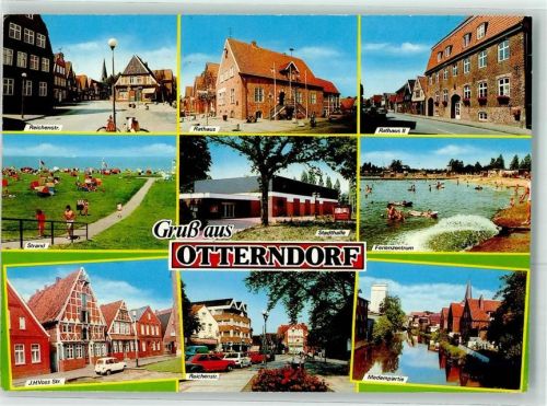 21762 W2178 Otterndorf , Niederelbe - Stadthalle Reichenstraße Rathaus J,H. Voss Straße