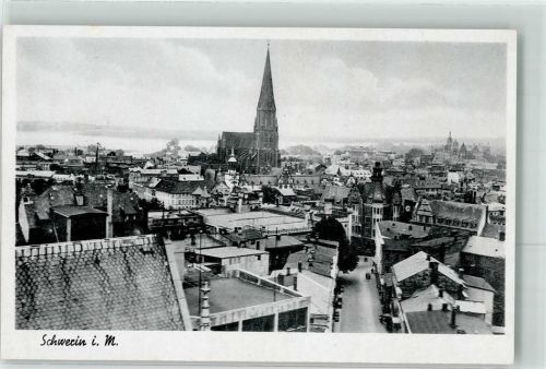 Schwerin Fliegeraufnahme von Dom und Altstadt